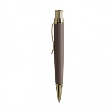 Logo trade promotional merchandise picture of: Ballpoint pen Evidence Leather Sandy Pink