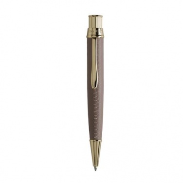 Logo trade promotional merchandise image of: Ballpoint pen Evidence Leather Sandy Pink