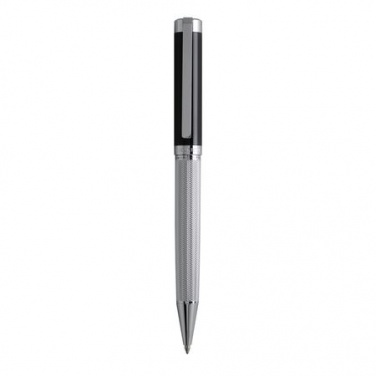 Logotrade promotional giveaway image of: Ballpoint pen Ciselé Chrome, grey