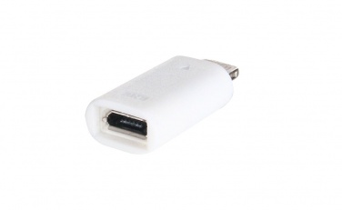 Logo trade promotional giveaways image of: Adapter, white