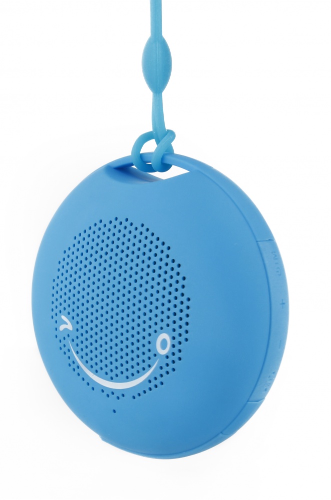 Logo trade business gift photo of: Silicone mini speaker Bluetooth, blue