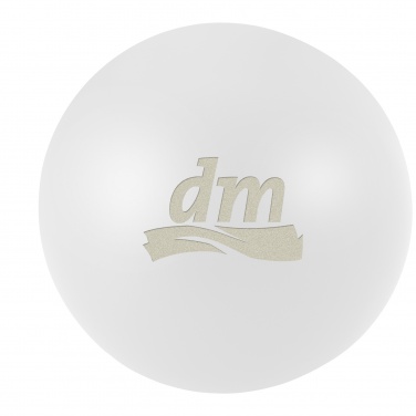 Logo trade business gifts image of: Cool round stress reliever, white