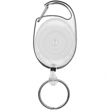 Logo trade promotional item photo of: Gerlos roller clip key chain, white