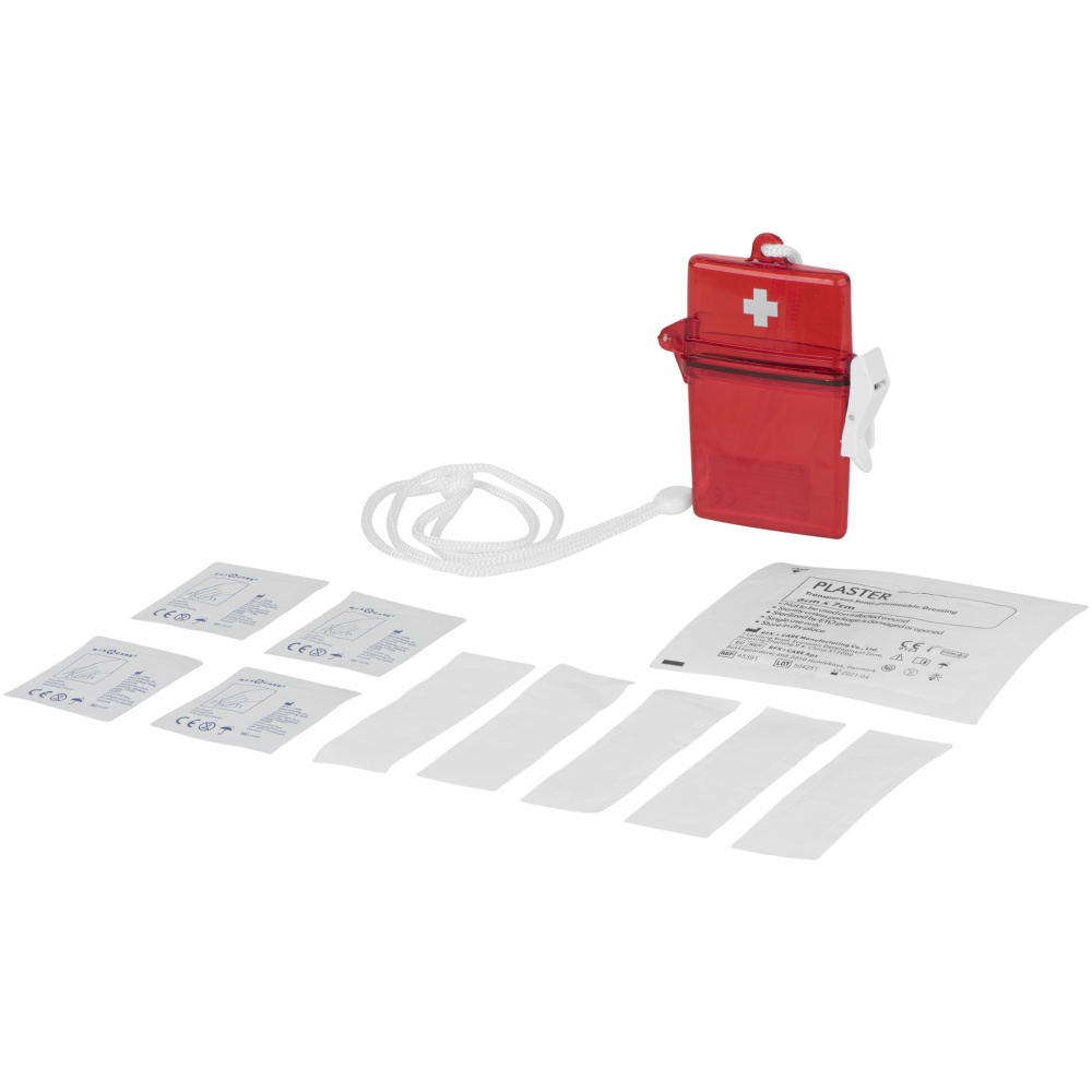 Logo trade promotional product photo of: Haste 10-piece first aid kit, red