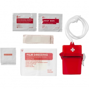 Logo trade promotional products image of: Haste 10-piece first aid kit, red