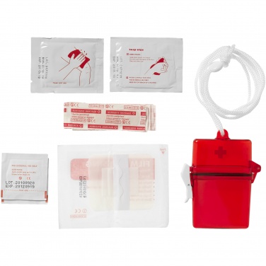 Logo trade advertising products image of: Haste 10-piece first aid kit, red