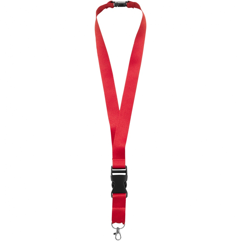 Logo trade corporate gifts picture of: Yogi lanyard with detachable buckle, red