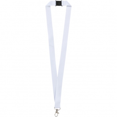 Logo trade corporate gifts image of: Lago lanyard, white