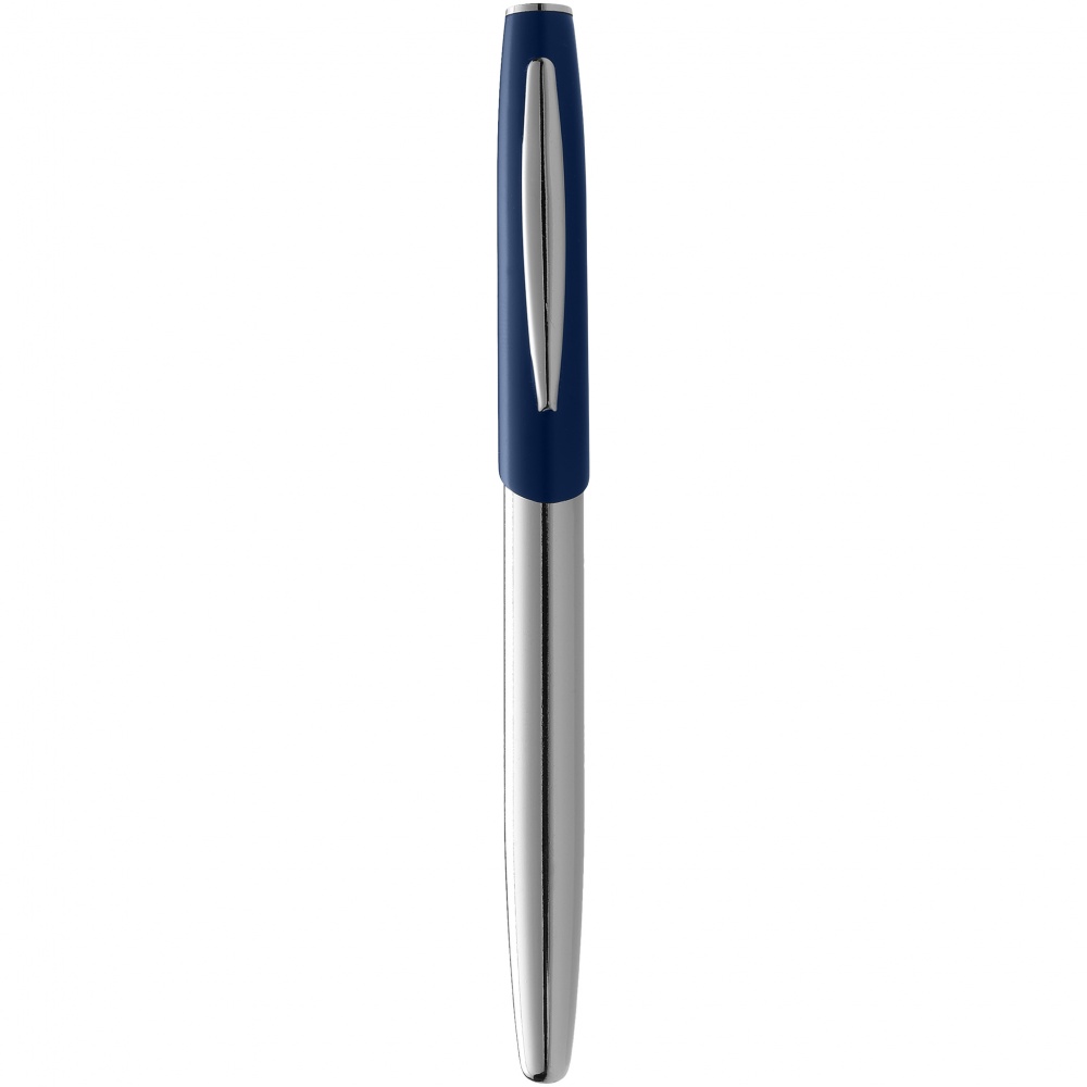 Logo trade business gift photo of: Geneva rollerball pen, dark blue