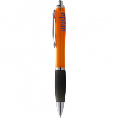 Logo trade promotional items image of: Nash ballpoint pen, orange