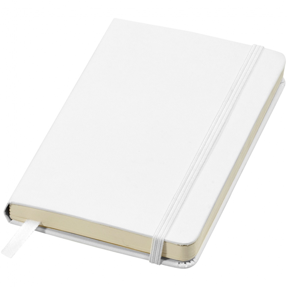 Logo trade promotional giveaways image of: Classic pocket notebook, white