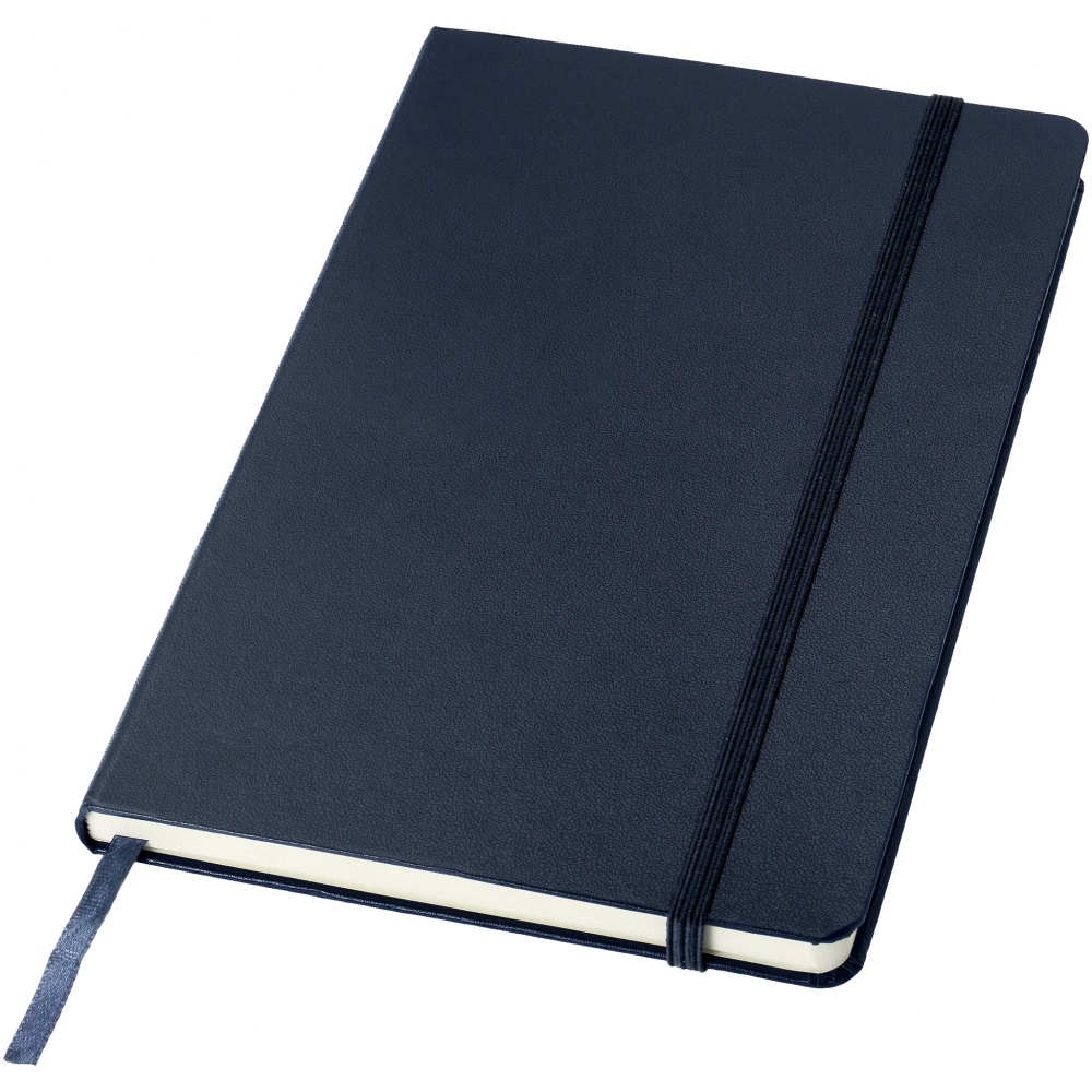 Logo trade promotional products image of: Classic office notebook, dark blue