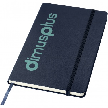 Logo trade promotional giveaways image of: Classic office notebook, dark blue