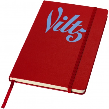 Logo trade promotional giveaways image of: Classic office notebook, red