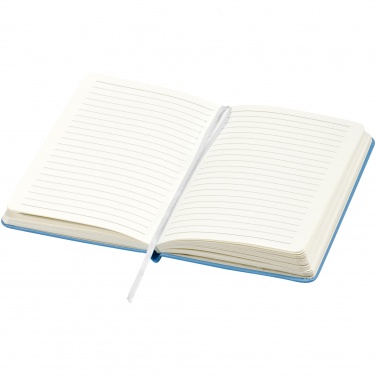 Logo trade promotional giveaways image of: Classic office notebook, light blue