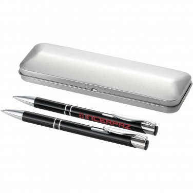 Logo trade promotional products image of: Dublin pen set, black