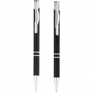 Logo trade promotional giveaways image of: Dublin pen set, black