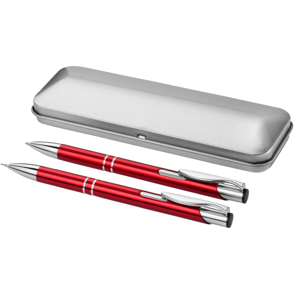 Logotrade promotional products photo of: Dublin pen set, red