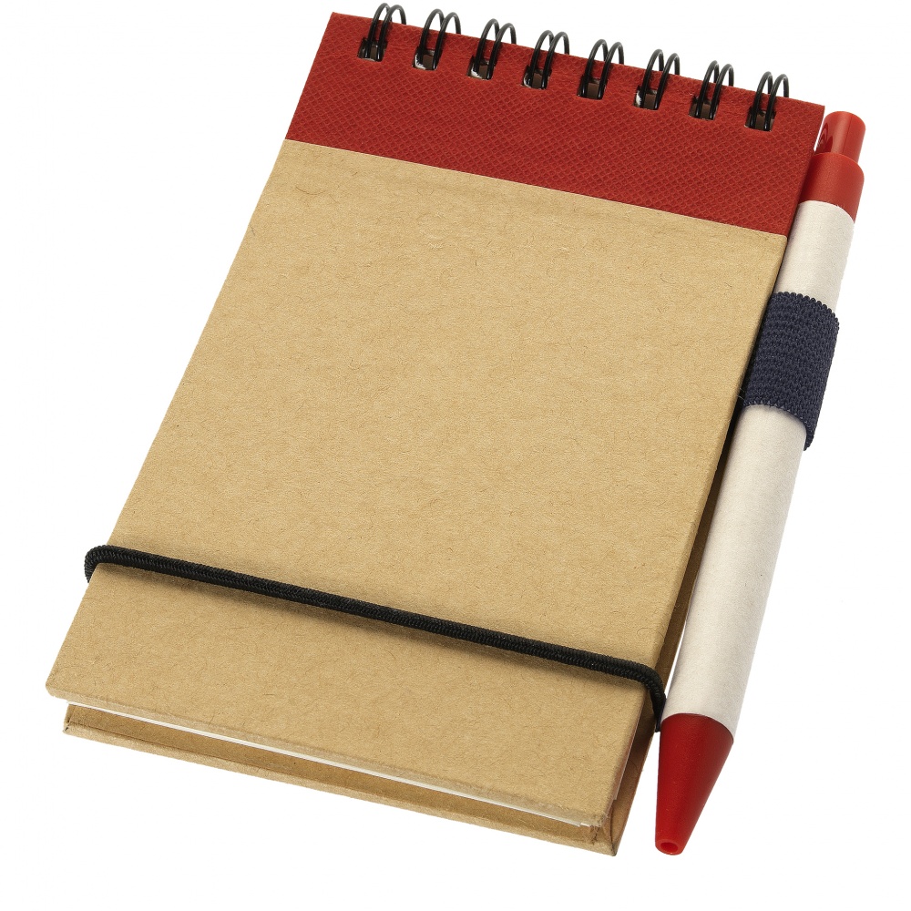 Logo trade business gift photo of: Zuse jotter with pen, red