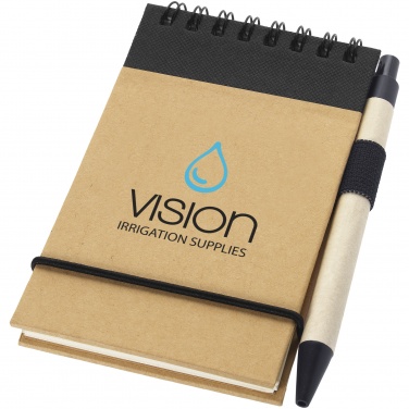 Logo trade advertising products image of: Zuse jotter with pen, black