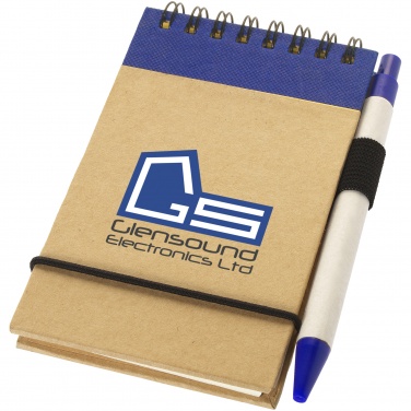 Logo trade advertising products image of: Zuse jotter with pen, blue