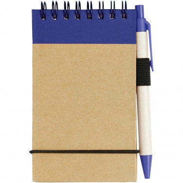 Logo trade promotional merchandise picture of: Zuse jotter with pen, blue