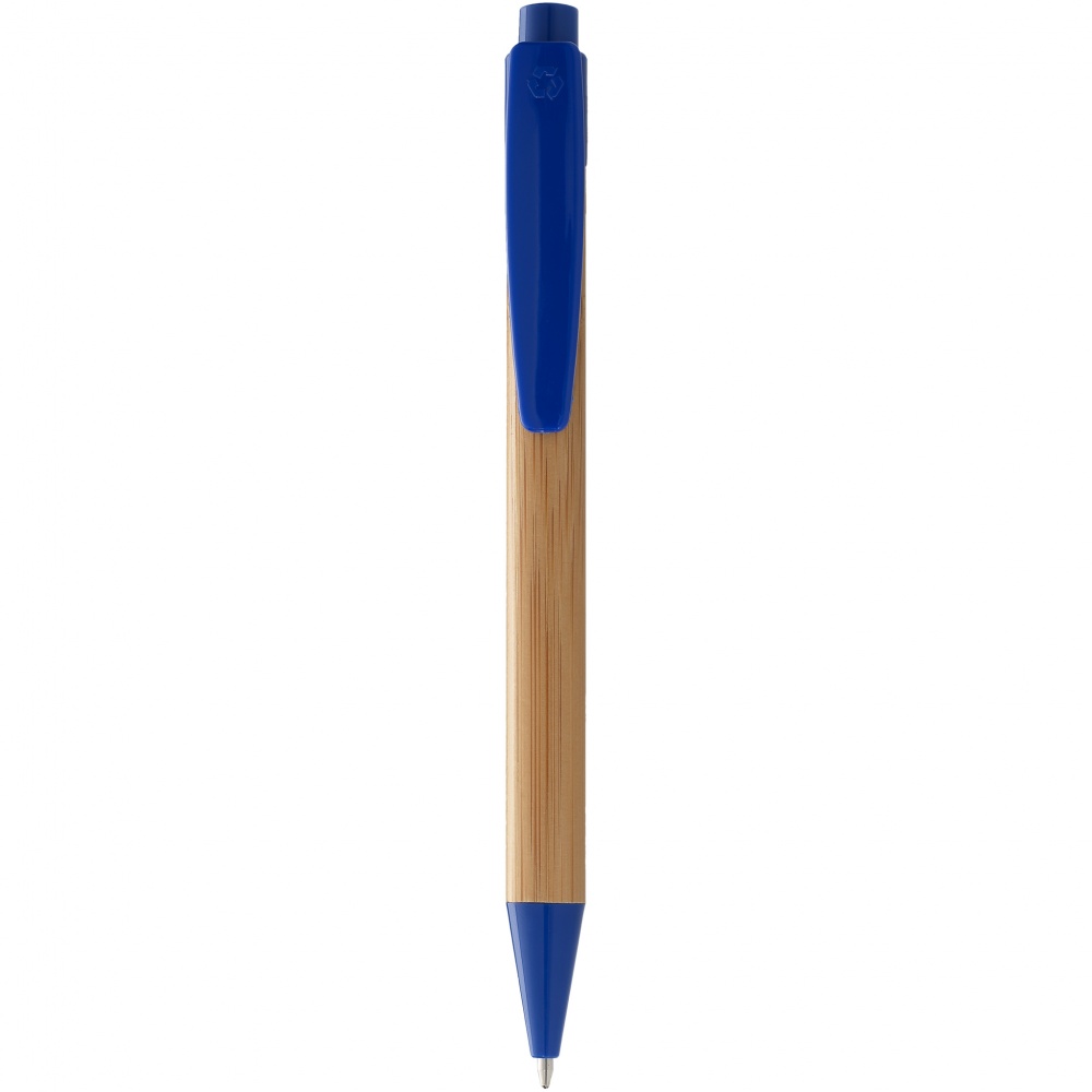 Logo trade promotional merchandise image of: Borneo ballpoint pen, blue