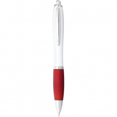 Logo trade promotional giveaway photo of: Nash Ballpoint pen, red