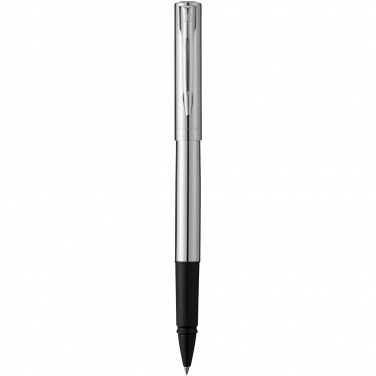 Logo trade promotional giveaway photo of: Graduate rollerball pen, silver