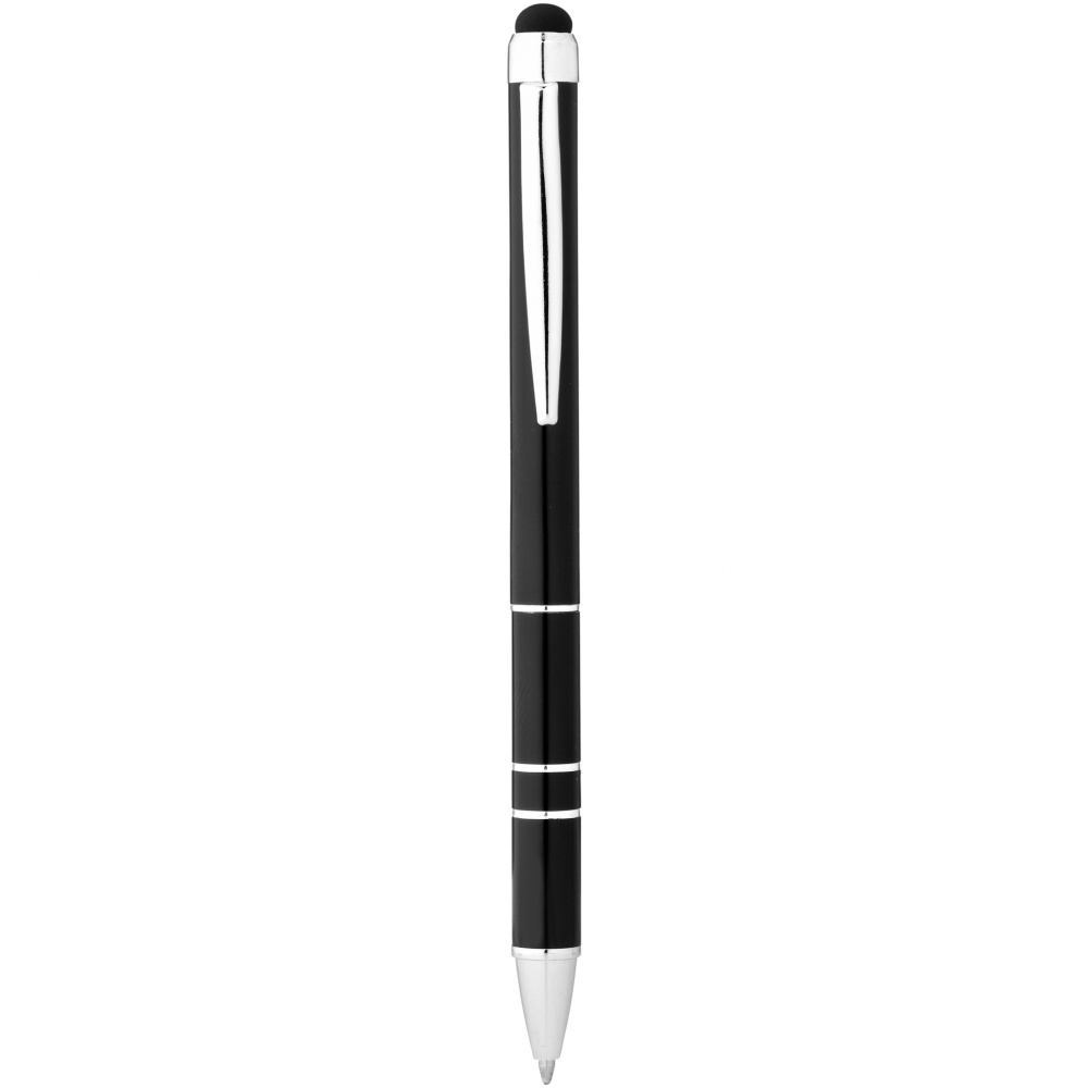 Logo trade promotional merchandise photo of: Charleston stylus ballpoint pen, black