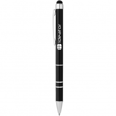 Logo trade business gift photo of: Charleston stylus ballpoint pen, black