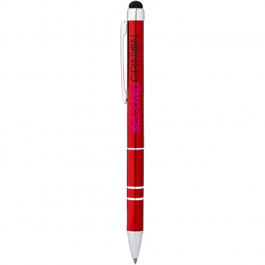 Logo trade advertising products image of: Charleston stylus ballpoint pen, red