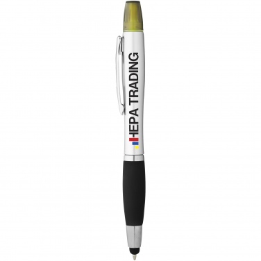 Logotrade promotional giveaway picture of: Nash stylus ballpoint pen and highlighter, black