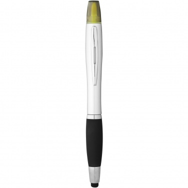 Logotrade advertising products photo of: Nash stylus ballpoint pen and highlighter, black