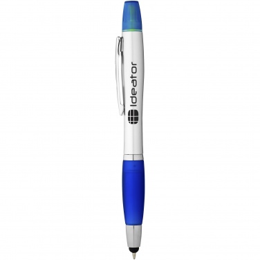 Logotrade promotional merchandise photo of: Nash stylus ballpoint pen and highlighter, blue