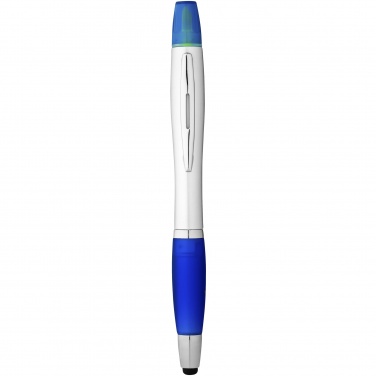 Logotrade promotional merchandise picture of: Nash stylus ballpoint pen and highlighter, blue