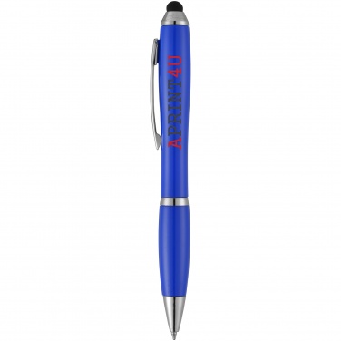 Logo trade promotional products picture of: Nash stylus ballpoint pen, blue