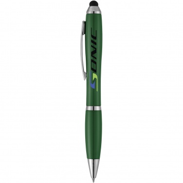 Logo trade advertising products image of: Nash stylus ballpoint pen, green