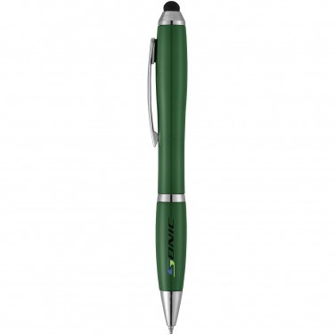 Logo trade promotional items image of: Nash stylus ballpoint pen, green