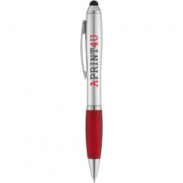 Logotrade promotional products photo of: Nash stylus ballpoint pen, red