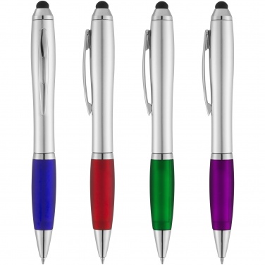 Logo trade business gifts image of: Nash stylus ballpoint pen, purple