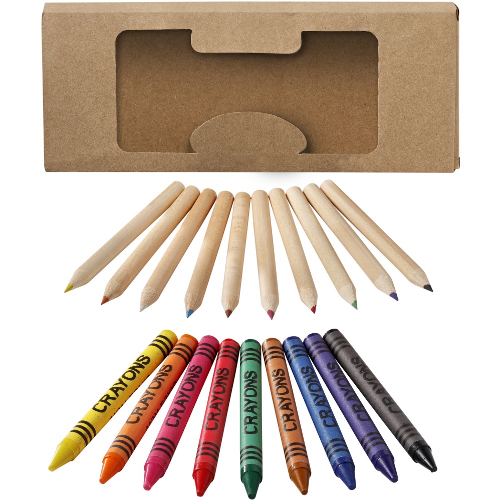 Logo trade promotional merchandise picture of: Pencil and Crayon set