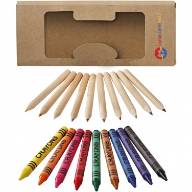 Logo trade promotional merchandise photo of: Pencil and Crayon set