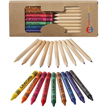 Logo trade advertising product photo of: Pencil and Crayon set