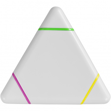 Logo trade promotional merchandise picture of: Bermuda triangle highlighter, white