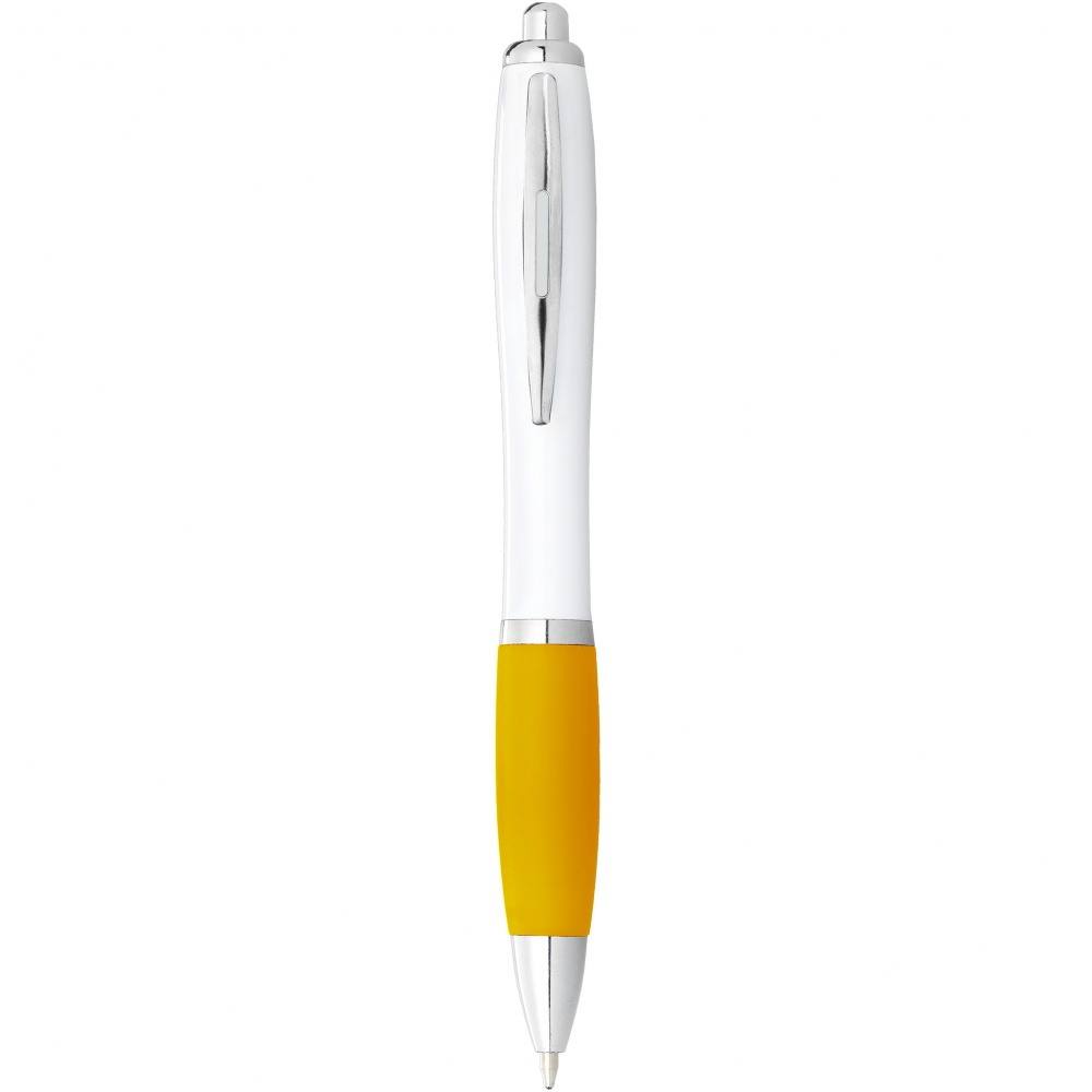 Logo trade promotional merchandise image of: Nash ballpoint pen, yellow