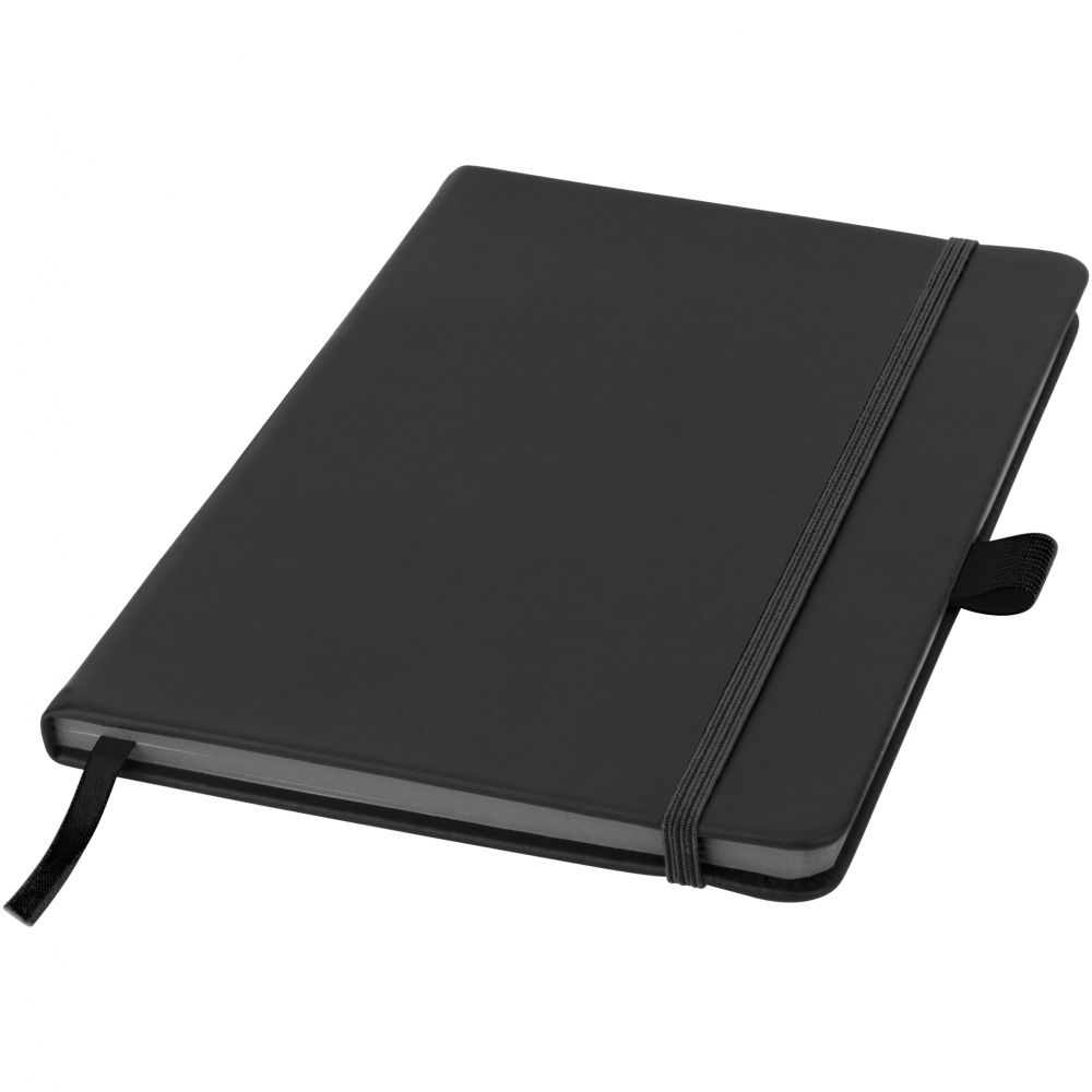 Logo trade corporate gifts image of: Colour Edge A5 Notebook, black