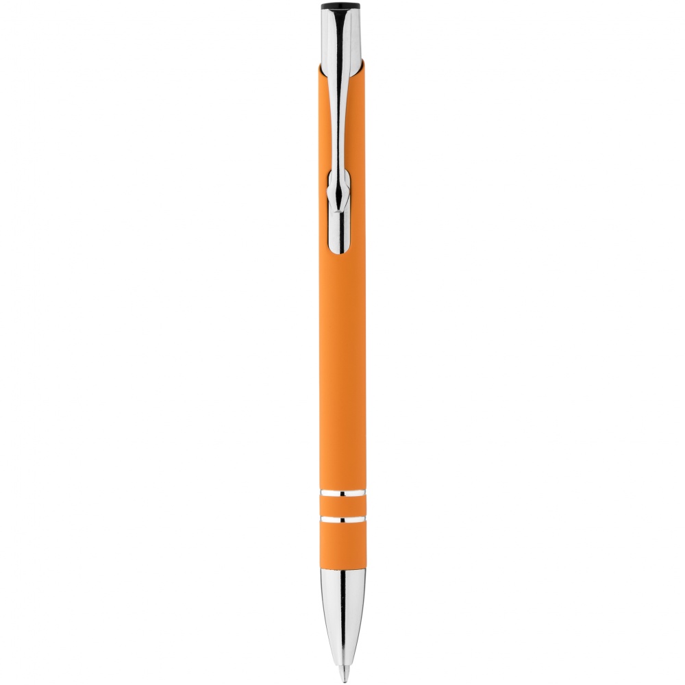 Logo trade promotional giveaway photo of: Cork ballpoint pen, orange