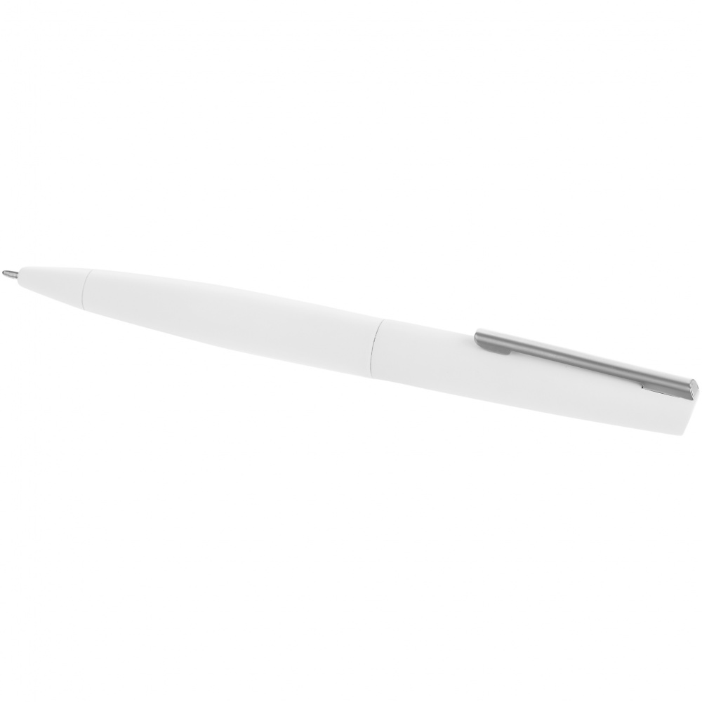 Logotrade promotional giveaway image of: Milos Soft Touch Ballpoint Pen, white