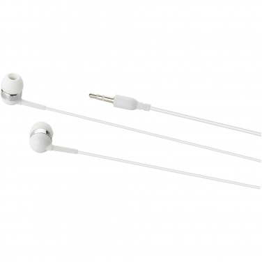 Logo trade promotional merchandise picture of: Sargas earbuds, white